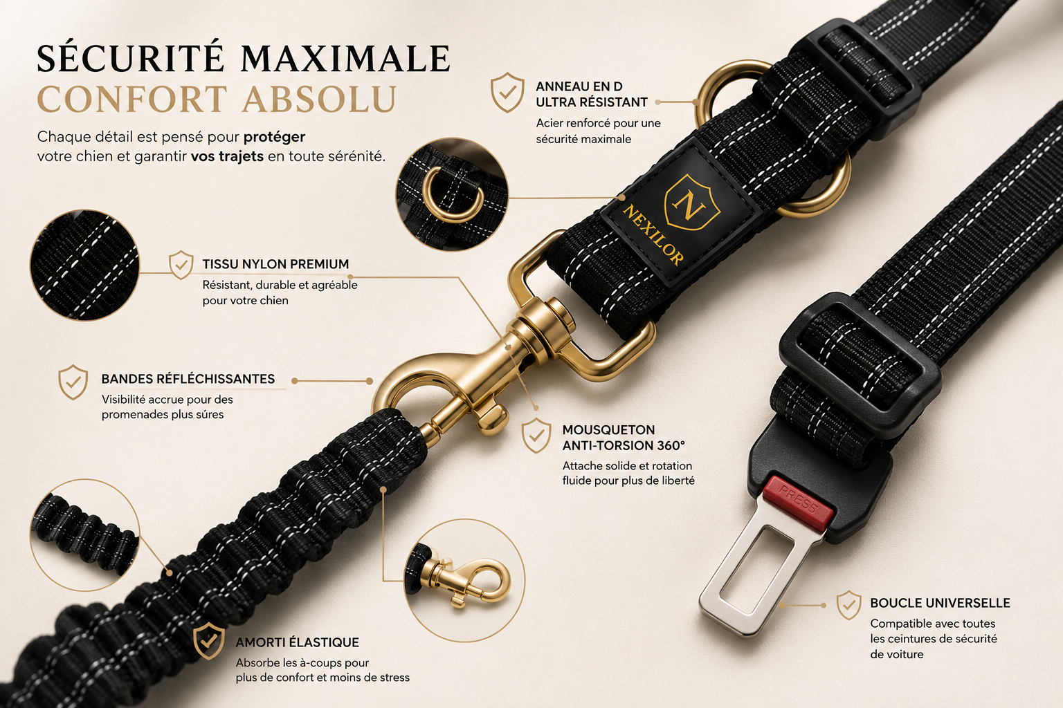 Ceinture de Sécurité Premium Nexilor™